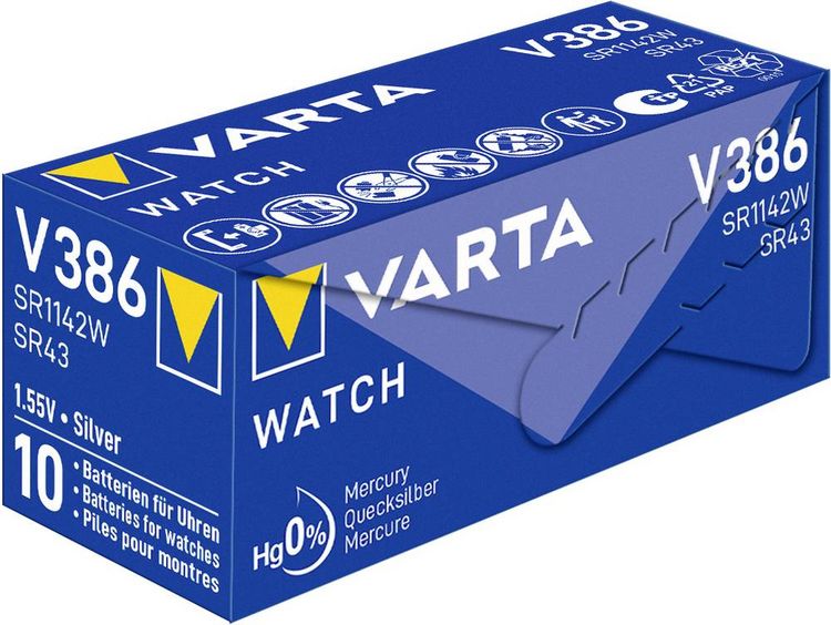 Produktbild: Varta Knopfzelle 386 1.55 V 1 St. 115 mAh Silberoxid SILVER Coin V386/SR43 NaBli 1