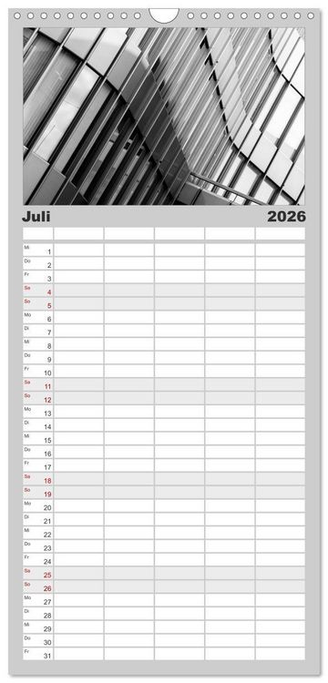 Produktbild: Familienplaner 2026 - Architektur - Fassaden im Detail 2026 mit 5 Spalten (Wandkalender, 21 x 45 cm) CALVENDO