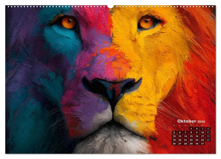 Produktbild: Tiere im Portr&auml;t - Aquarell Tierkalender f&uuml;r die ganze Familie (Wandkalender 2026 DIN A2 quer), CALVENDO Monatskalender