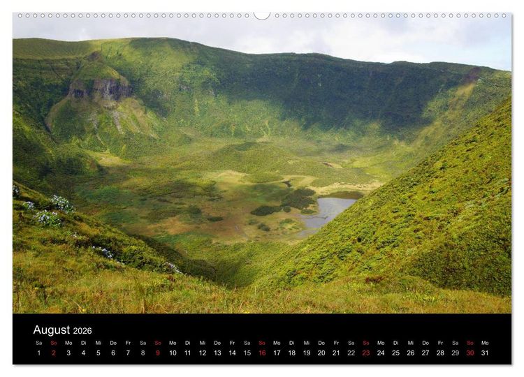 Produktbild: Azoren - Ein Naturerlebnis (Wandkalender 2026 DIN A2 quer), CALVENDO Monatskalender