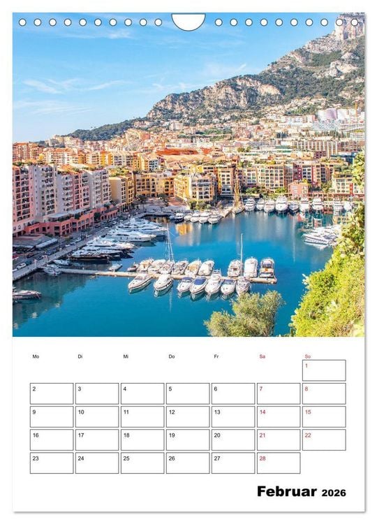 Produktbild: Monaco - F&uuml;rstentum an der C&ocirc;te d'Azur (Wandkalender 2026 DIN A4 hoch), CALVENDO Monatskalender