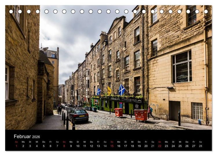 Produktbild: Faszination Edinburgh (Tischkalender 2026 DIN A5 quer), CALVENDO Monatskalender