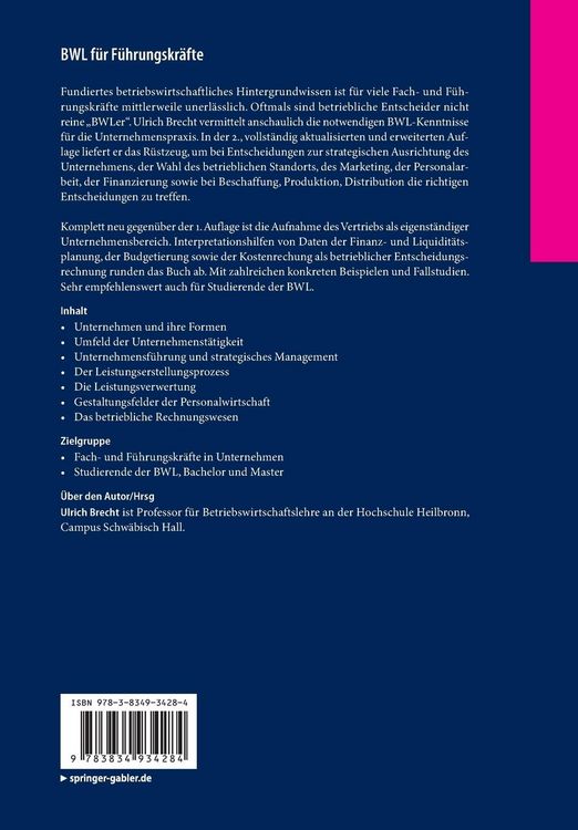 Produktbild: BWL f&uuml;r F&uuml;hrungskr&auml;fte