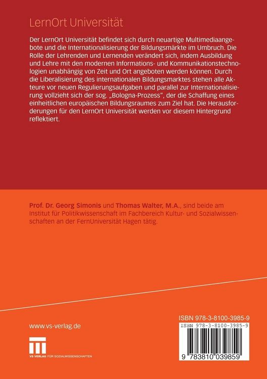 Produktbild: LernOrt Universit&auml;t
