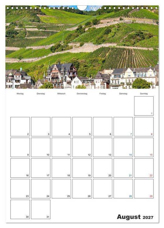 Produktbild: Rheingau Terminplaner (Wandkalender 2027 DIN A3 hoch), CALVENDO Monatskalender
