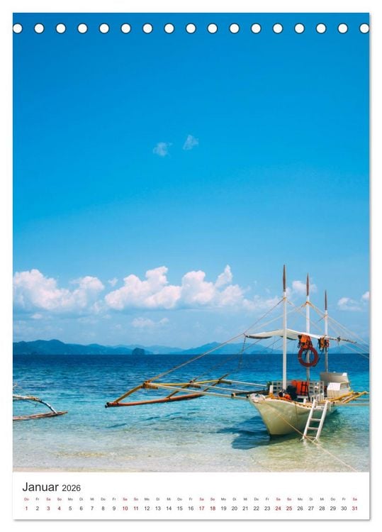 Produktbild: Philippinen - Ein wahres Inselparadies. (Tischkalender 2026 DIN A5 hoch), CALVENDO Monatskalender