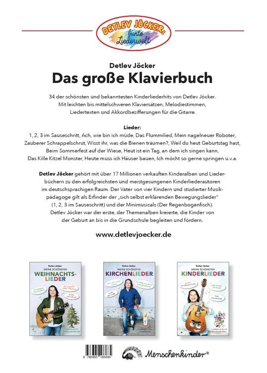 Produktbild: Detlev Jöcker: Das große Klavierbuch