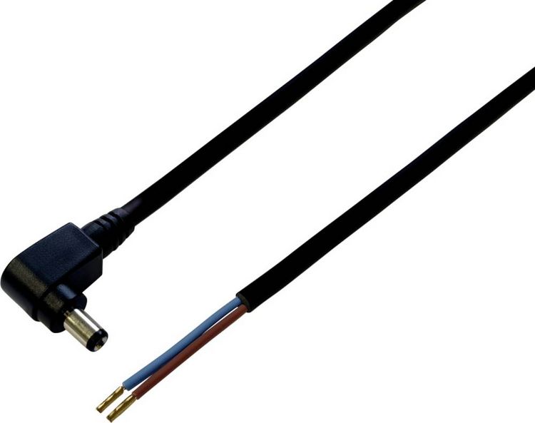 Produktbild: BKL Electronic 075168 Niedervolt-Anschlusskabel Niedervolt-Stecker - offene Kabelenden 5.50 mm 2.10 mm 1.00 m 1 St.