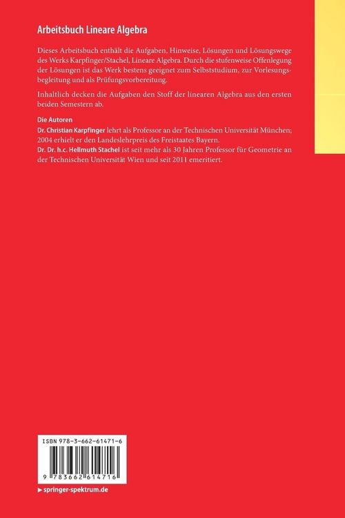 Produktbild: Arbeitsbuch Lineare Algebra