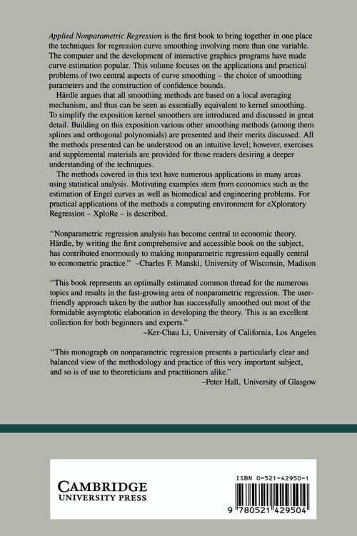 Produktbild: Applied Nonparametric Regression