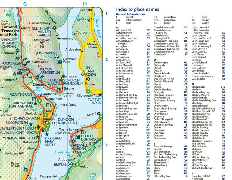 Produktbild: Arran, Bute and Kintyre Pocket Map