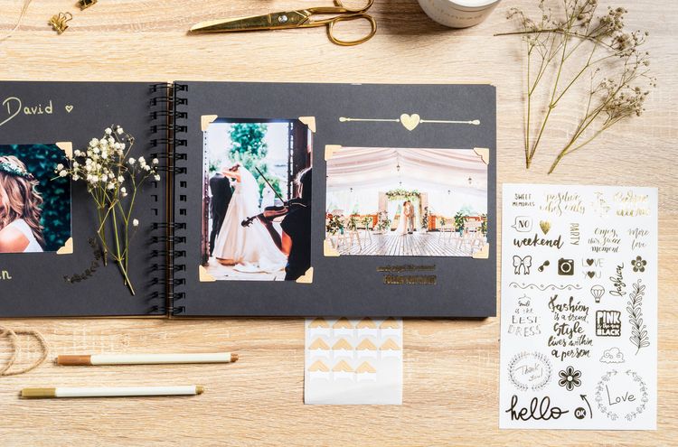 Produktbild: Set Scrapbooking, Album 32x22cm, Kraft, Scrap' Addict