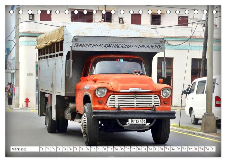 Produktbild: LKW-Busse - Made in Cuba (Tischkalender 2026 DIN A5 quer), CALVENDO Monatskalender