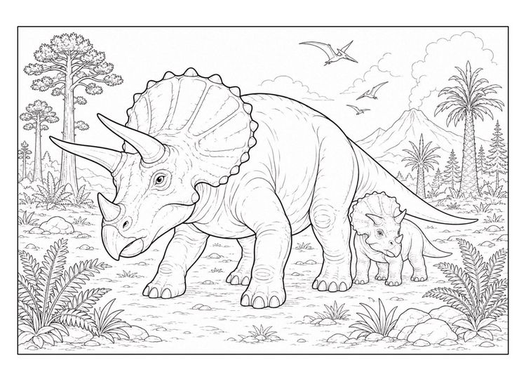 Produktbild: Dinosaurier Malbuch f&uuml;r Kinder von 6-10 Jahren mit 70 starken Ausmalmotiven