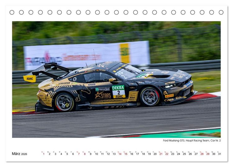 Produktbild: Wilde Mustangs am N&uuml;rburgring (Tischkalender 2026 DIN A5 quer), CALVENDO Monatskalender