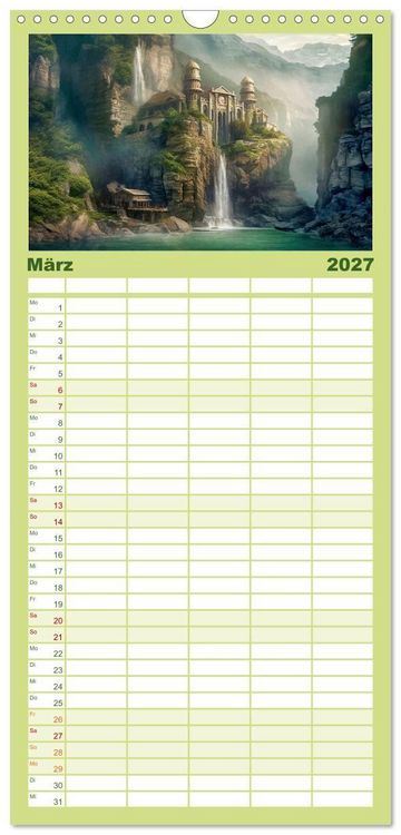 Produktbild: Familienplaner 2027 - Im Reich der Elben mit 5 Spalten (Wandkalender, 21 x 45 cm) CALVENDO