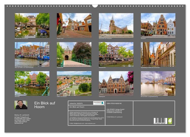 Produktbild: Ein Blick auf Hoorn (Wandkalender 2026 DIN A2 quer), CALVENDO Monatskalender