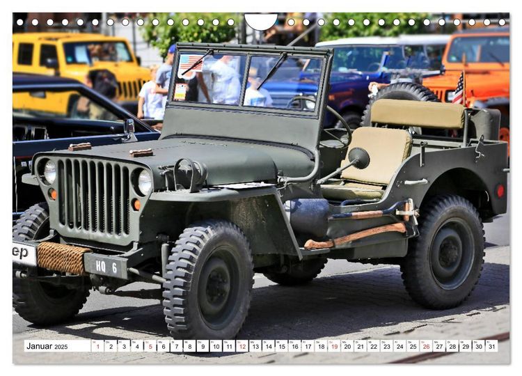 Produktbild: Willys Jeep im Detail vom Frankfurter Taxifahrer Petrus Bodenstaff (Wandkalender 2025 DIN A4 quer), CALVENDO Monatskalender