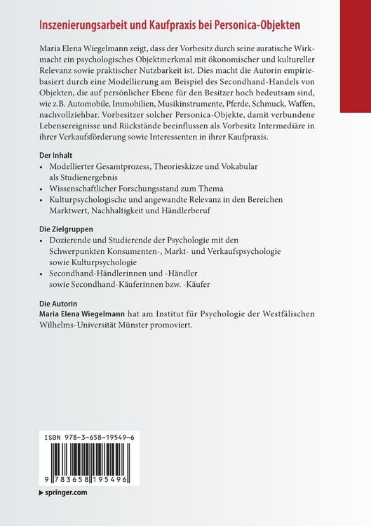 Produktbild: Inszenierungsarbeit und Kaufpraxis bei Personica-Objekten