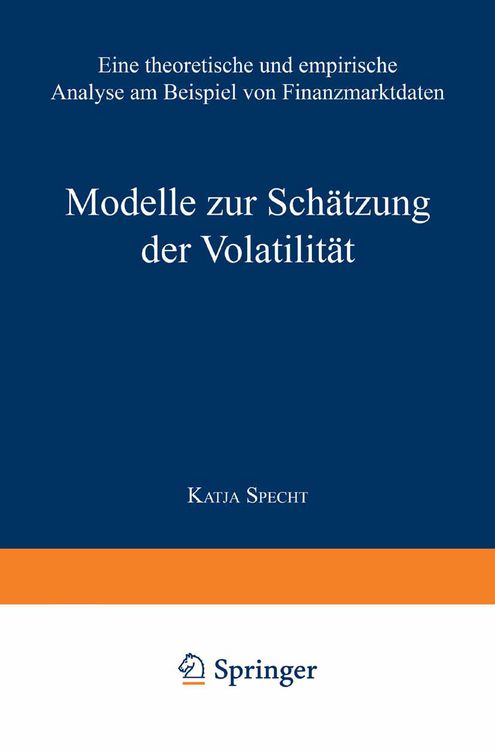 Produktbild: Modelle zur Sch&auml;tzung der Volatilit&auml;t