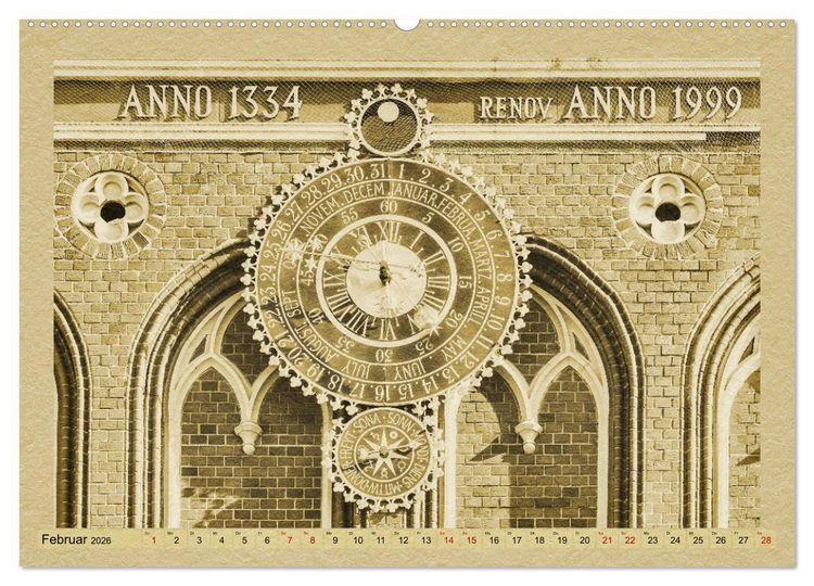 Produktbild: Riga &ndash; Ein Kalender im Zeitungsstil (hochwertiger Premium Wandkalender 2026 DIN A2 quer), Kunstdruck in Hochglanz