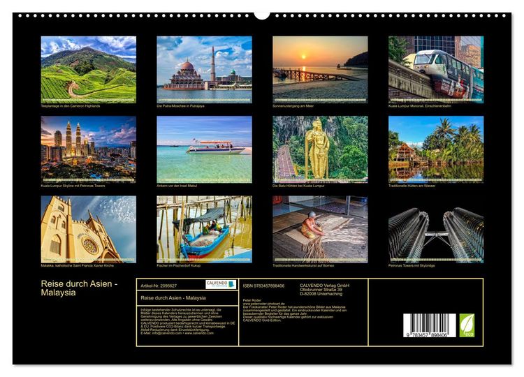 Produktbild: Reise durch Asien - Malaysia (hochwertiger Premium Wandkalender 2026 DIN A2 quer), Kunstdruck in Hochglanz