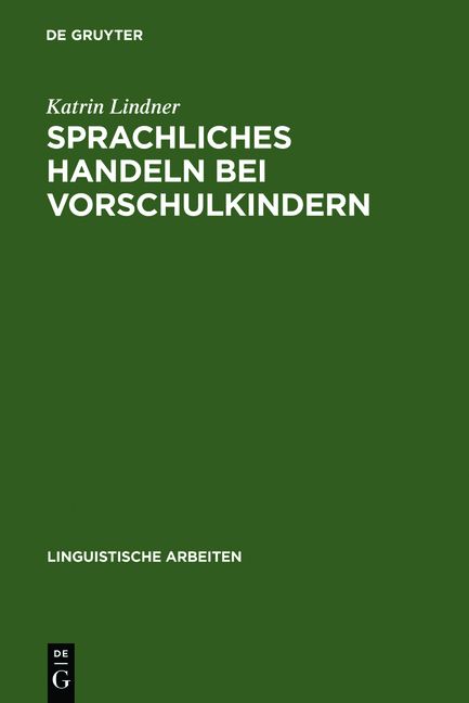 Produktbild: Sprachliches Handeln bei Vorschulkindern