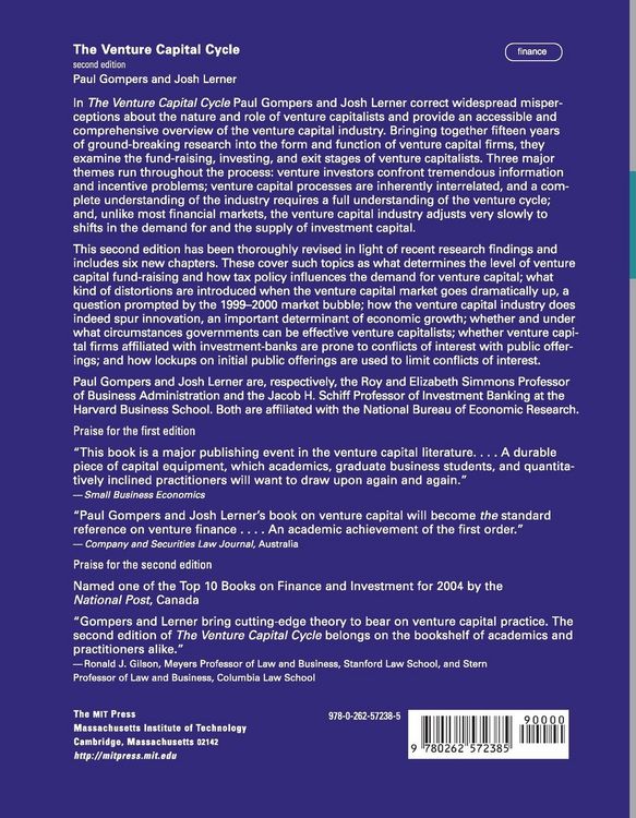 Produktbild: The Venture Capital Cycle, second edition