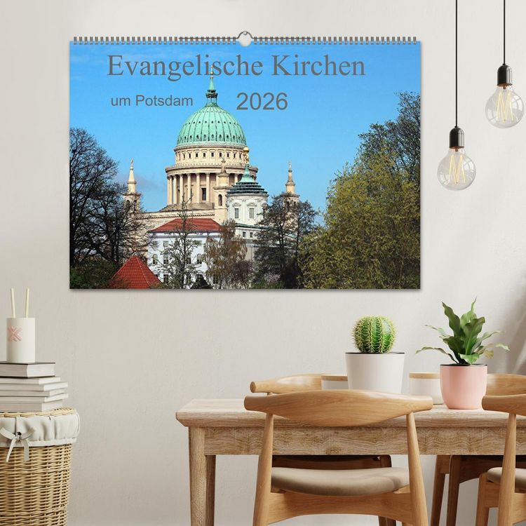 Produktbild: Evangelische Kirchen um Potsdam 2026 (Wandkalender 2026 DIN A2 quer), CALVENDO Monatskalender