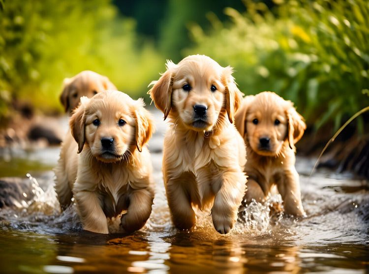 Produktbild: CALVENDO Puzzle Golden Retriever Welpen | 2000 Teile Lege-Gr&ouml;&szlig;e 90x67cm Foto-Puzzle f&uuml;r gl&uuml;ckliche Stunden