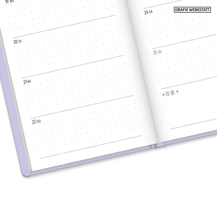 Produktbild: Terminplaner Lederlook 2027 Lavender