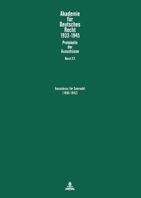 Produktbild: Ausschuss f&uuml;r Seerecht (1933-1942)