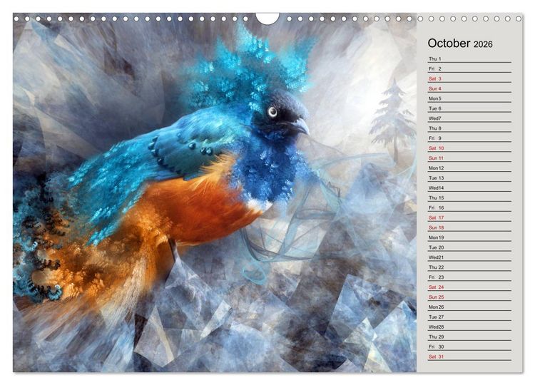 Produktbild: Fractalized creatures (Wall Calendar 2026 DIN A3 landscape), CALVENDO 12 Month Wall Calendar