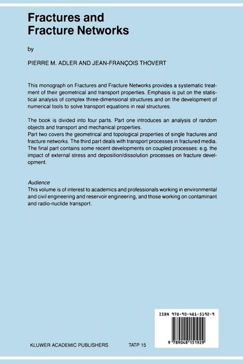 Produktbild: Fractures and Fracture Networks