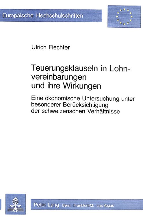 Produktbild: Teuerungsklauseln in Lohnvereinbarungen und ihre Wirkungen