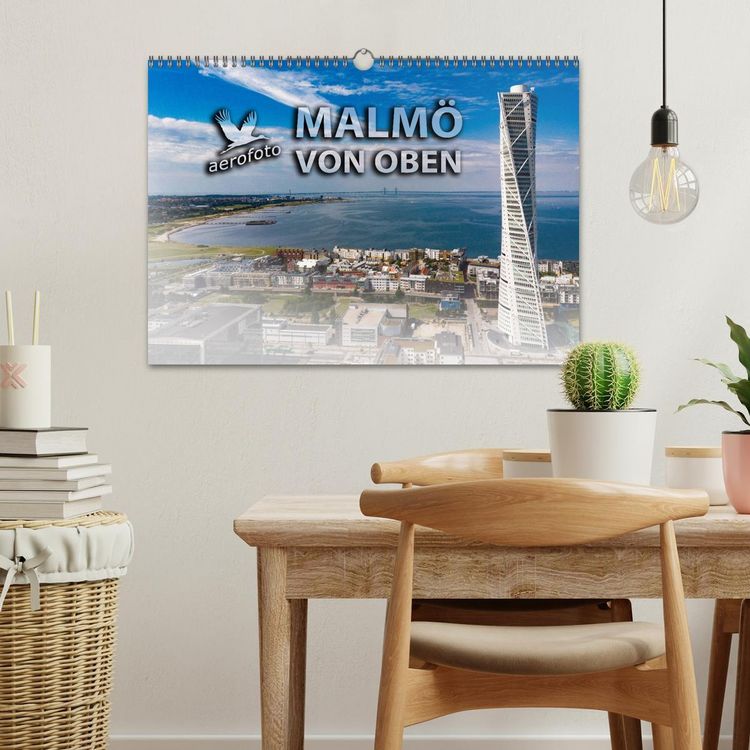 Produktbild: Malm&ouml; von oben (Wandkalender 2026 DIN A3 quer), CALVENDO Monatskalender