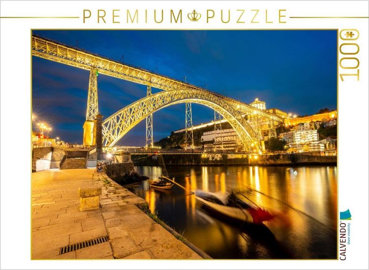 Produktbild: CALVENDO Puzzle Br&uuml;cke Ponte Dom Lu&iacute;s I in Porto, Portugal | 1000 Teile Lege-Gr&ouml;&szlig;e 64x48cm Foto-Puzzle f&uuml;r gl&uuml;ckliche Stunden