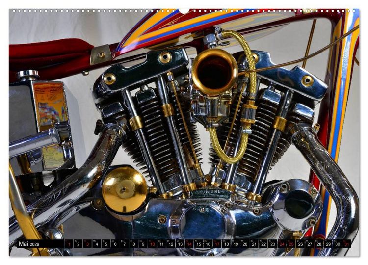 Produktbild: Harley Classic Chopper (hochwertiger Premium Wandkalender 2026 DIN A2 quer), Kunstdruck in Hochglanz