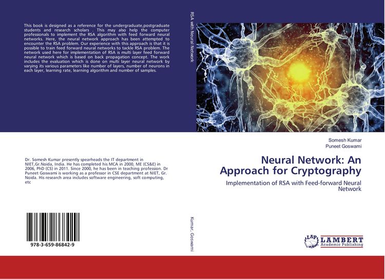Produktbild: Neural Network: An Approach for Cryptography