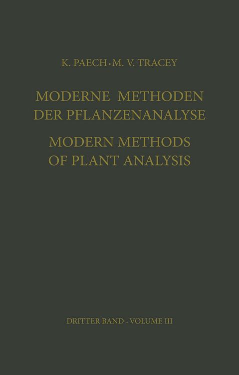 Produktbild: Moderne Methoden der Pflanzenanalyse / Modern Methods of Plant Analysis