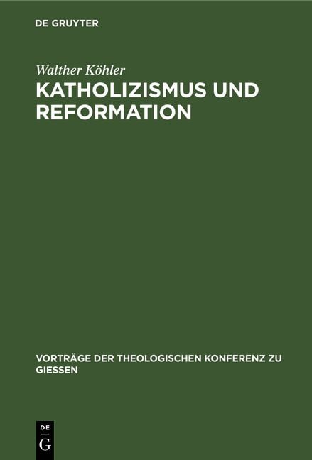 Produktbild: Katholizismus und Reformation