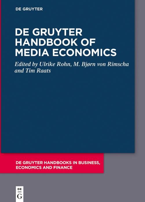 Produktbild: De Gruyter Handbook of Media Economics