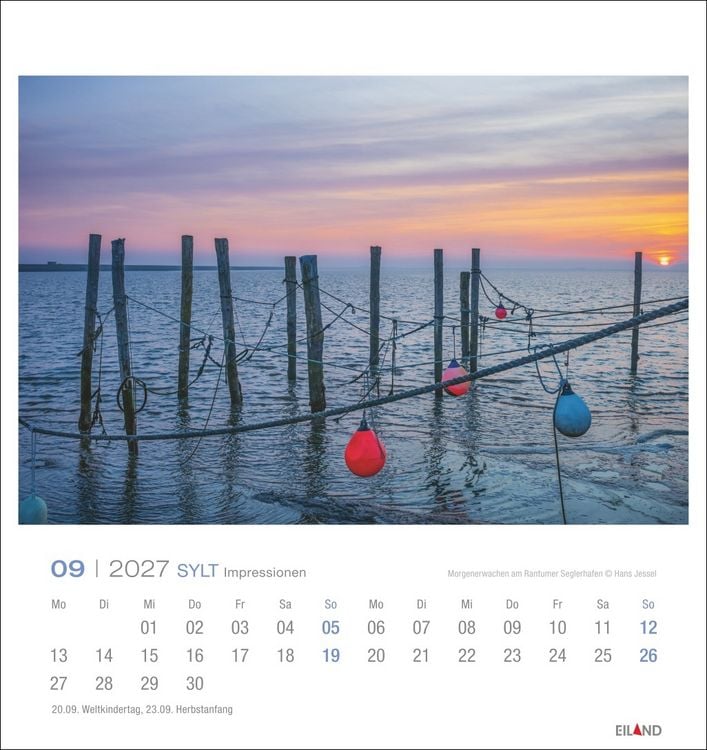 Produktbild: Sylt Impressionen Postkartenkalender 2027