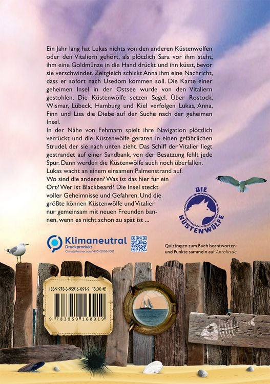 Produktbild: Die K&uuml;stenw&ouml;lfe 4 - Die geheime Insel in der Ostsee