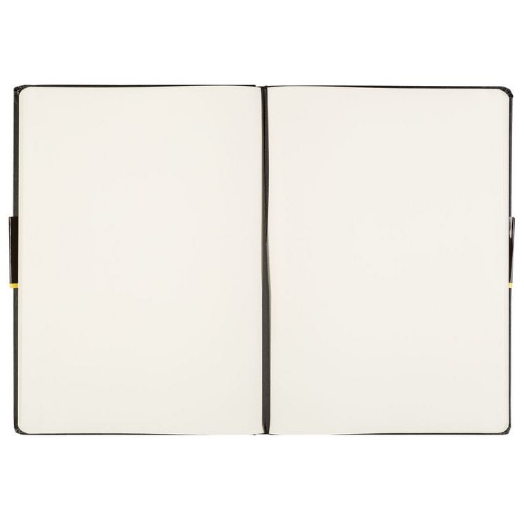 Produktbild: Idena Notizbuch 80g/m&sup2; blanko schwarz DIN A4 192 Seiten