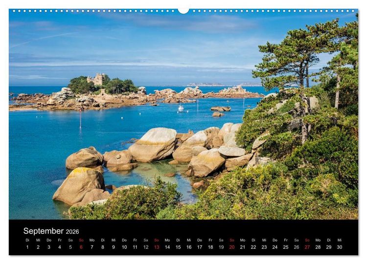 Produktbild: Unterwegs in der Bretagne (Wandkalender 2026 DIN A2 quer), CALVENDO Monatskalender