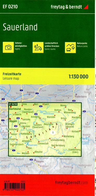 Produktbild: Freytag & berndt Freizeitkarte Sauerland 1:130.000