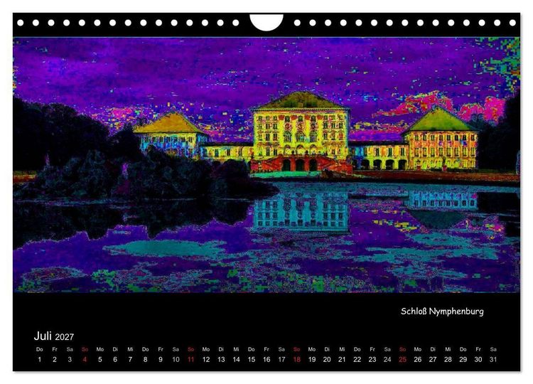 Produktbild: M&uuml;nchen digital (Wandkalender 2027 DIN A4 quer), CALVENDO Monatskalender