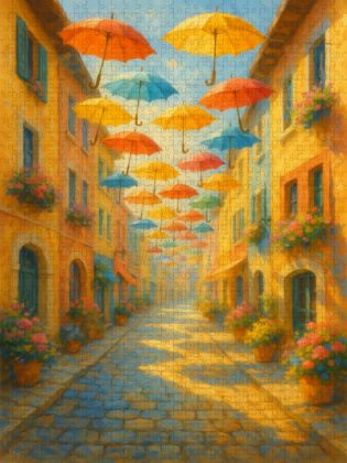Produktbild: CALVENDO Puzzle T&auml;nze der Schirme | 1000 Teile Lege-Gr&ouml;&szlig;e 64x48cm Foto-Puzzle f&uuml;r gl&uuml;ckliche Stunden