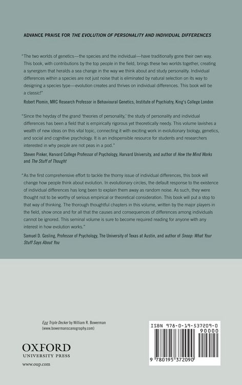 Produktbild: The Evolution of Personality and Individual Differences